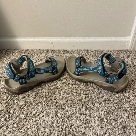 Teva Blue and Gray Sandals - Picture 3 of 5